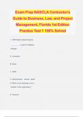 Exam Prep NASCLA Contractor's Guide to Business, Law, and Project Management, Florida 1st Edition Practice Test 1 100% Solved