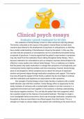 clinical psychology 18 essays on extended response questions 