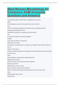 (Best Review) Microbiology for Embalmers AAMI |Complete Questions and Answers|