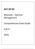 NCC NP-BC Neonatal (General Management) Comprehensive Exam Guide 2024.