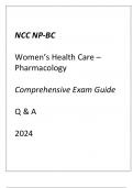 NCC NP-BC Women's Health Care (Pharmacology) Comprehensive Exam Guide 2024.