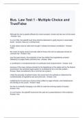 Bus. Law Test 1 - Multiple Choice and True-False (Graded A)