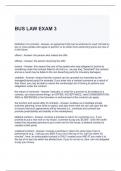 BUS LAW EXAM 3 QUESTIONS AND ANSWERS 