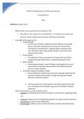 NUR2115 Fundamentals of Professional Nursing Concept Review Final