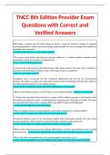 TNCC 8th Edition Provider Exam Questions with Correct and Verified Answers