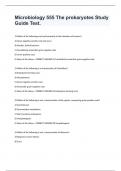 Microbiology 555 The prokaryotes Study Guide Test.