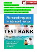 Test Bank For Pharmacotherapeutics for Advanced Practice A Practical Approach 5th Edition by Virginia Poole Arcangelo, Andrew Peterson, Veronica Wilbur, Tep M.Kang Chapter 1-56 Complete UPDATE 20242025 9781975160593