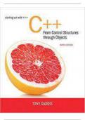 Starting Out with C++ from Control Structures to Objects 9th Edition by Tony Gaddis Test Bank