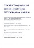 NJ CALA Test Question and answers correctly solved 2023/2024 updated graded A+