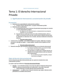 Tema 1 Derecho Internacional Privado