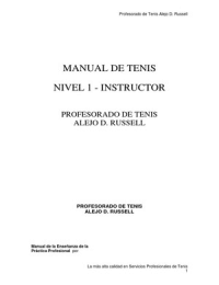 Manual de Tenis. Elementos básicos en el tenis.