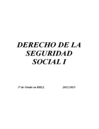 Derecho de la Seguridad Social I
