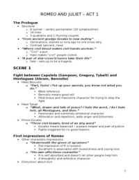 Romeo and Juliet full play - quotes and annotations