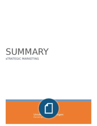 Strategic marketing articles summary