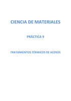 PL 9"Tratamientos Termicos de Aceros" (Ciencia de Materiales)