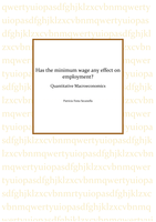 Empirical Poject: has minimum wage any effect on employment?