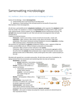 Summary microbiology, health and life science (VU)