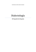 La diversificación dialectal en español: Historia y Situación actual