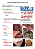 Clinical Presentation & Pathology of Oral Cancer and its Spread.