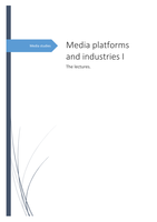Media platforms and industries I - the lectures