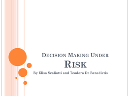 Risk decision making