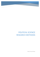 Samenvatting Political Science Research Methods 1 (PSRM1)