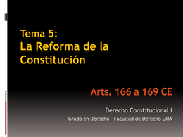 Reforma de la Constitución