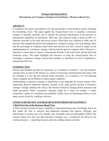 Determinants of E-Commerce Strategy in Franchising: A Resource-Based View - summary