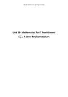 Unit 26: Mathematics for IT Practitioners LO2 P6 M3