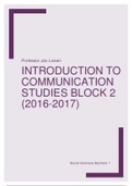 Introduction to Communication Studies: Block 2