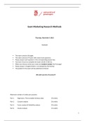 Exam bundle Marketing Research Methods