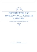 SPSS Guide for Experimental and Correlational Research