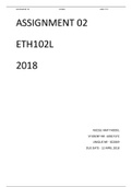 ETH102L Assignment 2 2018
