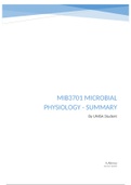 MIB3701 - Microbial physiology, summary.