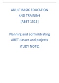 ABET1515 planning and administering ABET classes