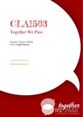 CLA1503 Together We Pass Notes 2018