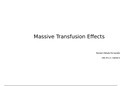 Summary of Massive Transfusion and its Effects with Case Study