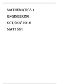 Engineering Mathematics (MAT1581) SOLUTIONS