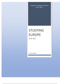 Course overview Studying Europe