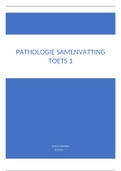 Pathologie Samenvatting toets 1 leerjaar 1 Verzorgende / Verpleegkundige 