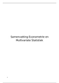 Samenvatting Econometrie en Multivariate Statistiek