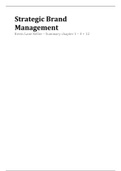 Summary Book Strategic Brand Management, global edition.	