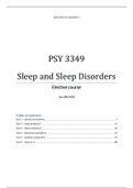 Sleep and Sleep Disorders (PSY3349): complete summary 