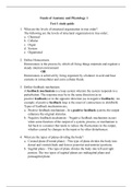 Study guide on Anatomy and Physiology