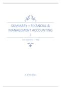Summary - Financial & Management Accounting II