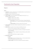 PSYCHOMETRICS learning objectives summary