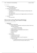 Lecture Notes - Adult Abnormal Psychology