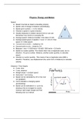 GCSE/ year 10 physics notes// Topic: energy and motion 
