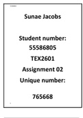 TEX2601 Ass2 semester 2 marked
