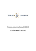 Financial Accounting Theory 2018/2019 (Empirical Research in Accounting)